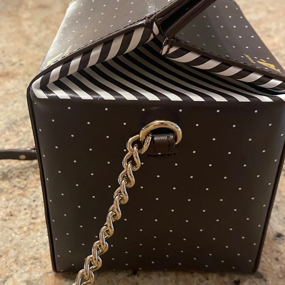 KATE SPADE Chocolate Milk Carton Crossbody Bag crème de la crème pocket book - Picture 7 of 11